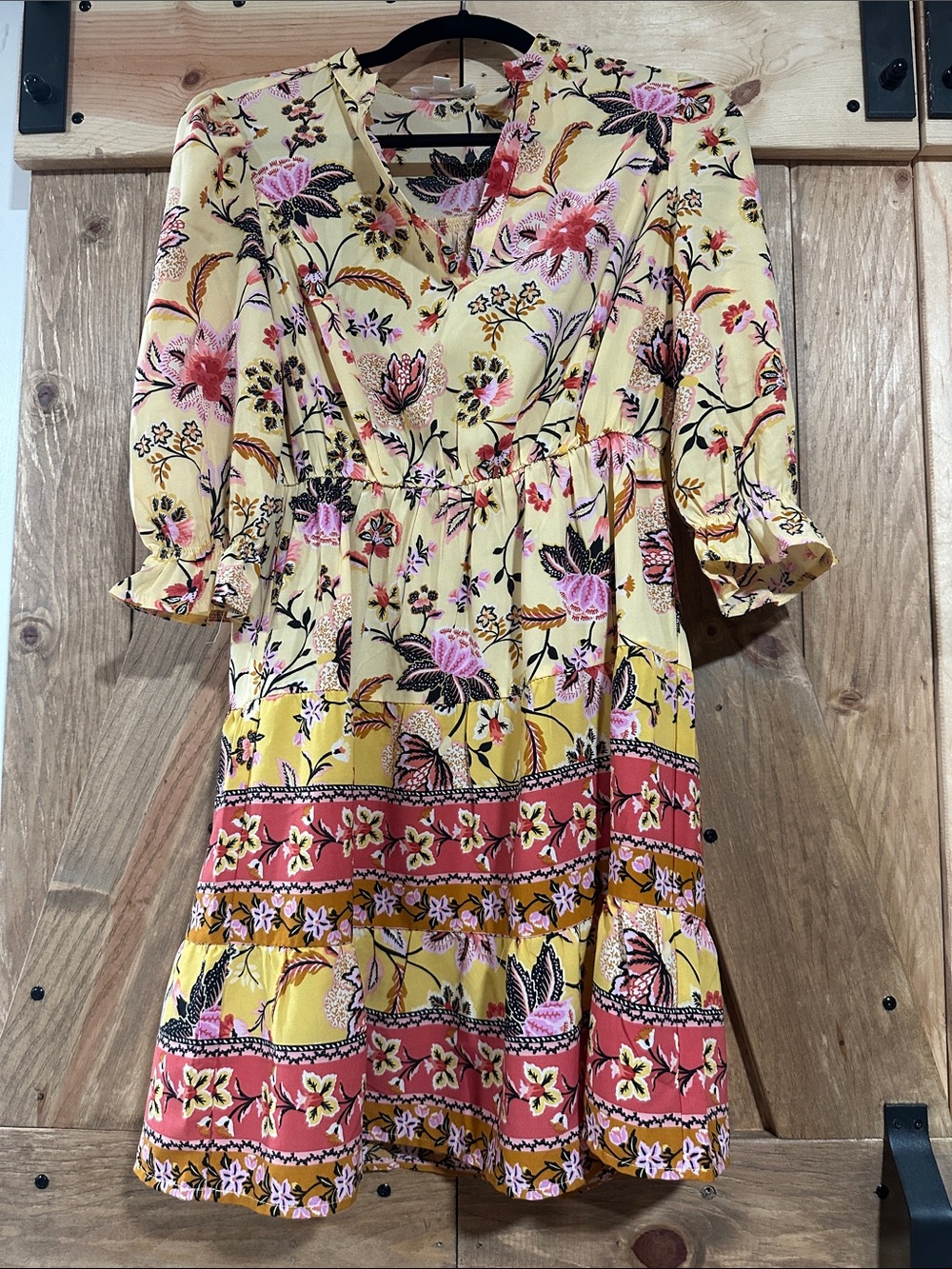Rubienn Yellow Floral Button-Up Blouse